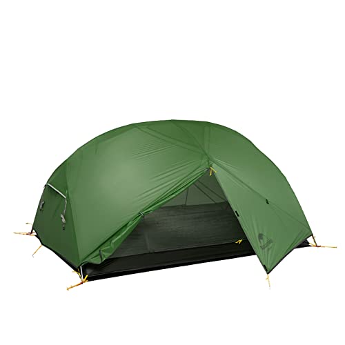 Naturehike Mongar Ultraleichte 2 Personen Zelt 210T Silikon Doppelten Camping Zelt (210T Waldgrün)