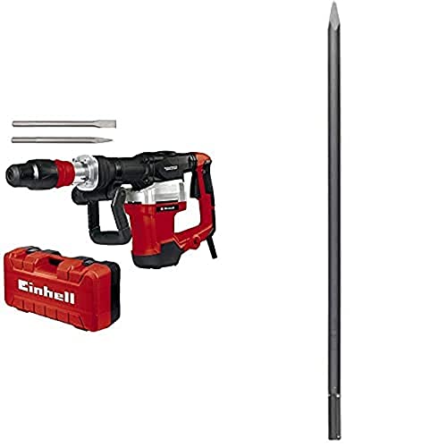 Einhell Abbruchhammer TE-DH 32 (1.500 Watt, 32 J Einzelschlagstärke, SDS-max-Werkzeugaufnahme, schwingungsgedämpfter Hauptgriff + Softgrip, inkl. Spitz-/Flachmeißel + E-Box, SDS max Spitzmeißel)
