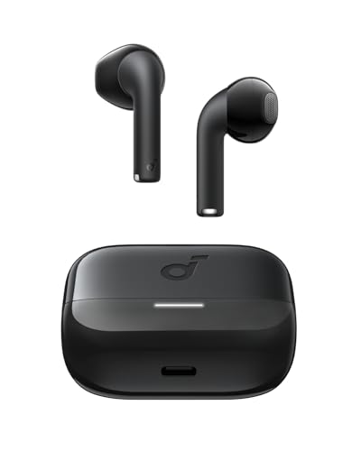 soundcore K20i von Anker, Semi-In-Ear Earbuds, Bluetooth Wireless, 36h Spielzeit, Schnell-Laden, ENC 2-Mikrofone, anpassbarer EQ, IPX5, Bluetooth 5.3, App-Steuerung (Generalüberholt)