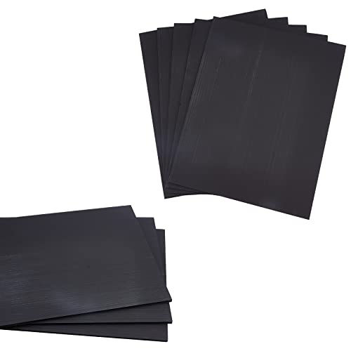 AHANDMAKER 4mm gewelltes Plastikblatt, 8 Blätter 220x280mm schwarzes Correx Blatt wasserdichtes gewelltes Zeichenbrett Hochleistungsplastik geriffeltes Blatt für Reklamebrett Handwerk Verpackung