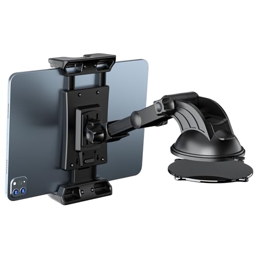OHLPRO Tablet Autohalterung-Universelle 360° Drehbare Tablet Halterung Auto Vorne, Tablethalterungen Auto Geeignet für iPad, Galaxy Tab, Switch und Andere 5-13 Zoll Tablets und Smartphones
