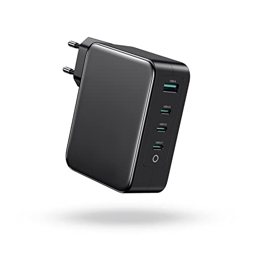 Sunydeal 130W USB C Ladegerät 100W USB C Netzteil 4-Port Schnellladegerät with PD 3.0, GaN Charger Netzteil USB C Stecker für MacBook, iPad Pro, HP Spectre, Thinkpad, Dell XPS, Switch etc.