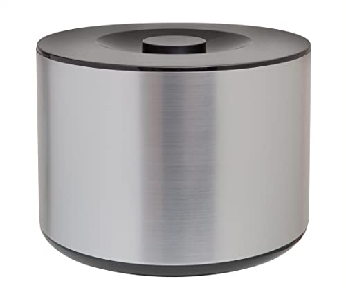 BARCRAFTERS Großer Eiswürfelbehälter 10 Liter in gebürsteter Aluminiumoptik | Eisbox mit Deckel 3-tlg. | Gastronomiequalität | Bar | Eiskübel