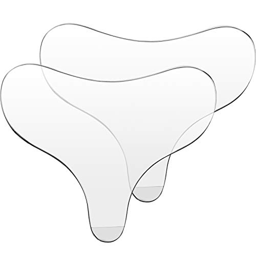 Geyoga 2 Stücke Wiederverwendbar Silikon Truhe Pads, Dekolletee Pads Brust Falten Pads Anti Falten Entferner zur Vorbeugung Falten und Glättende Haut