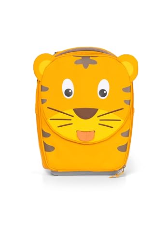 Affenzahn Kinderkoffer fürs Handgepäck, Kindertrolley zum Reisen Tiger - Gelb
