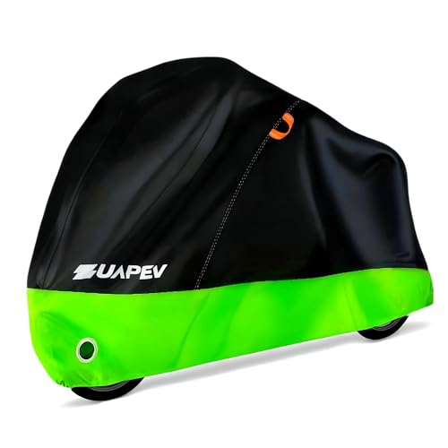 ZUAPEV Fahrradabdeckung Wasserdicht, Fahrradgarage Wetterfest Plane für Aussen, Fahrrad Abdeckplane Polyester 210D Fahrradplane Regenschutz, Fahrrad Garage Outdoor Abdeckung Schutzhülle 195x70x110 cm