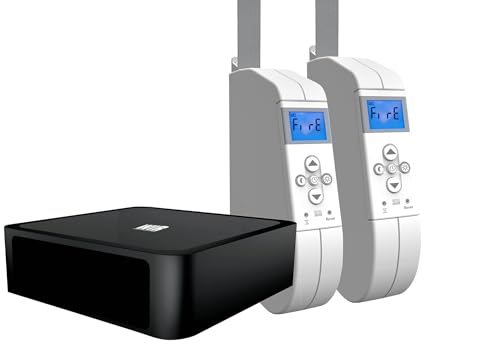 WIR Connect V6 Gateway mit 2 Stück eWickler eW940-F-M, elektrischer Aufputz-Gurtwickler, 15mm Gurtband, bis 45Kg, Alexa kompatibel