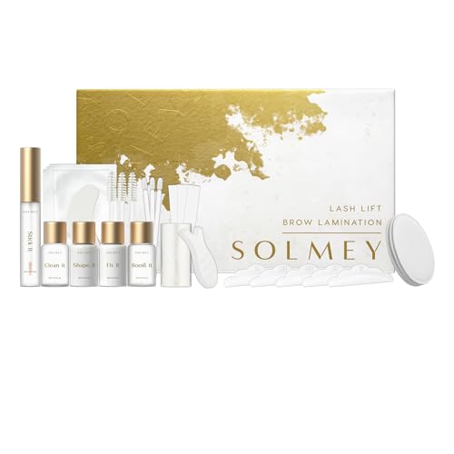 SOLMEY | 2-in-1 Wimpernlifting & Augenbrauen Lifting set | Lash Lift & Brow Lamination Kit | Professional DIY Eyelash & Eyebrow Perm with Keratin, Collagen & Castor Oil | Long-Lasting Results at Home