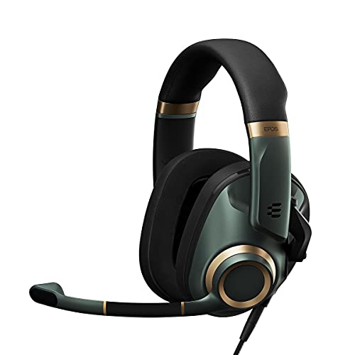EPOS H6Pro Gaming Kopfhörer mit kabel (Grün) - Gaming Headset mit Geschlossene Akustik - Leichter Kopfbügel - Bequem & Robust Headset mit mikrofon - Für PC, Mac, PS4, PS5, Xbox Series X, Xbox One