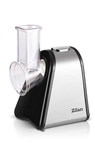 Zilan Gemüseschneider, elektrisch, 4 in 1, Raspeln, Schaben, Mandoline, Gemüse, Obst, 200 W
