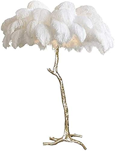 SXHEYUY Federlampe, Scharfe Schattenstauh -Feder -Stehlampen, Helles Natürliches Einfaches Modernes Schlafzimmer Und Wohnzimmer Stehlampe, Lampenkörper 180 * 110 cm,D