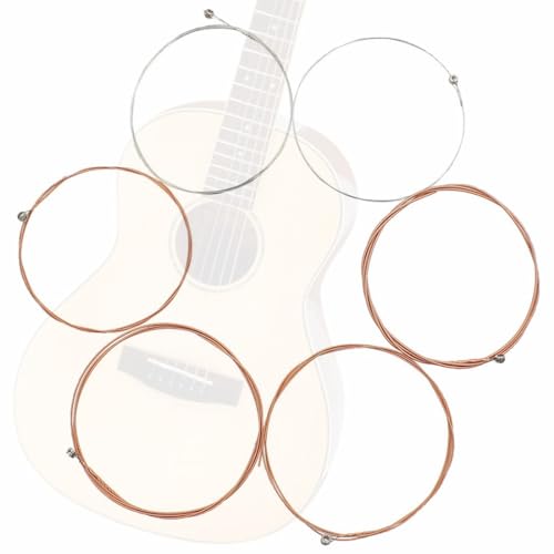 WKRTDY Stahl Gitarrensaiten für Akustik- und Westerngitarren - 6 Saiten-Set mit Beschriftung - 6X Stahlsaiten für eine optimale Performance