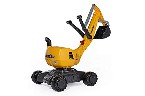 RollyToys Rollydigger Komatsu (Sandspielzeug, Farbe Grau/gelb, für Kinder von 3-8 Jahre, Automatikverriegelung) 421169