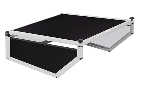 PreGaRo® Mährobotergarage mit klappbarem Dach. Maße innen 82x62x25x35 (LxBxHh+Hv) PG1000S Schwarz