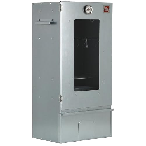 ITA Räucherofen 7002 - Premium Räucherschrank aus Edelstahl - 3 Etagen 81 cm - Sichtfenster - Qualität Made In EU Direkt vom Hersteller - Smoker zum Kalträuchern & Heißräuchern von bis zu 7kg Fleisch