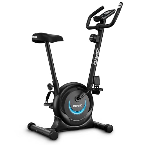 ZIPRO One S Heimtrainer Fahrrad - Magnetischer Widerstand, Leiser Betrieb, Verstellbarer Komfort, LCD-Display, Pulsmessung, Kalorienanzeige, Kompakt für Zuhause, Smartphone-Halter, Max 110kg