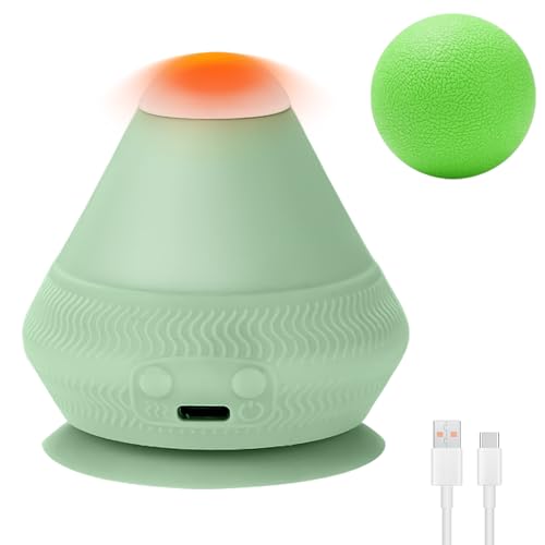 Behogan Elektrisch Triggerpunkt Drücker, Triggerpunkt Massagegerät Heizung mit Mini-Massageball, Triggerpunkte Massagegerät, Massageball mit Saugnapf und Heißer, für Muskelschmerzen und Verspannungen