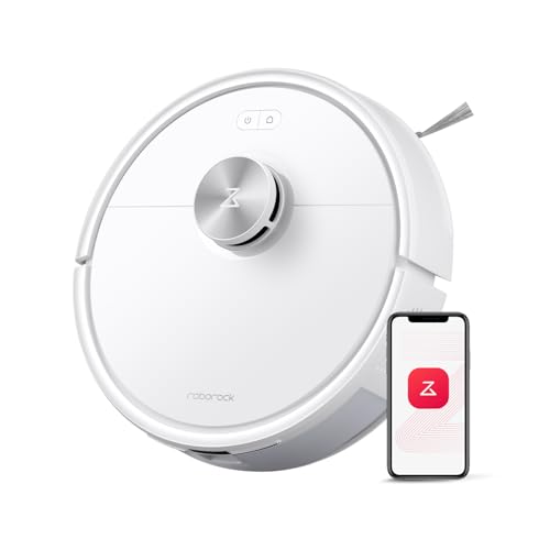 roborock Q7 M5 Saugroboter mit Wischfunktion, 10.000Pa Starker Saugkraft, Dual Anti-Tangle-System, 150Min Laufzeit, LiDAR Navigation, Staubsauger Roboter für Teppich, Tierhaare, APP Steuerung(Weiß)