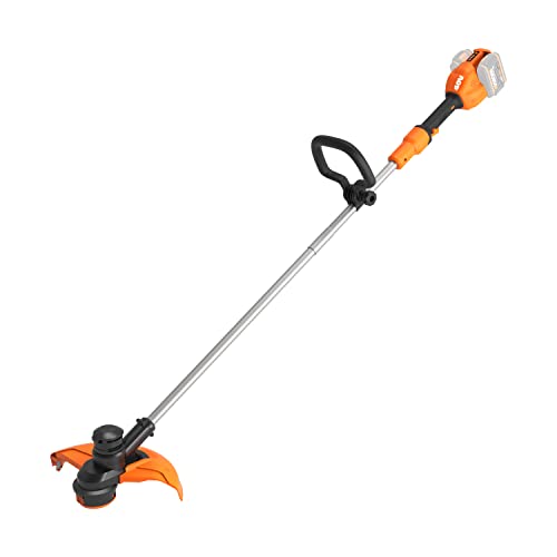 WORX WG183E.9 Rasentrimmer 40 V (2 x 20 V) - Doppelfaden & Doppelleistung - Schnittdurchmesser 33 cm - Verstellbarer Griff und Fadenrolle - ohne Akku & Ladegerät