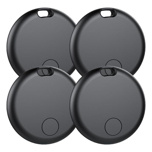 Air Tag Schlüsselfinder, Air Tracker Tag Kompatibel mit Apple Wo ist? APP (Nur iOS), Koffer Tracker für Gepäck/Taschen/Key, Batterielebensdauer EIN Jahr, IP67 wasserdicht(4er Pack)