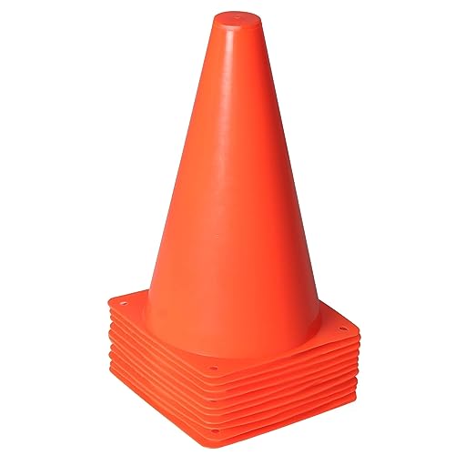 23cm Markierungskegel Markierkegel Fußball,10 Stück Leitkegel für Kinder Fußballtrainingskegel für Outdoor-Aktivitäten und Festliche Veranstaltungen (Orange)