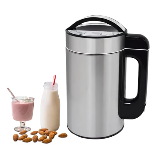 hzexun Pflanzenmilchbereiter Heizleistung 800 Watt, Mixer, Sojamilchbereiter, Suppenbereiter & Nussmilchbereiter für Porridge & Säfte, Touchdisplay, 1.5 Liter