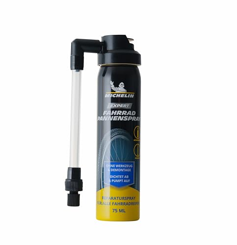 MICHELIN Expert Fahrrad Pannenspray 75ml | Reifendichtmittel Fahrrad | Fahrradreifen Reparatur | Fahrrad Reifenreparatur ohne Werkzeug