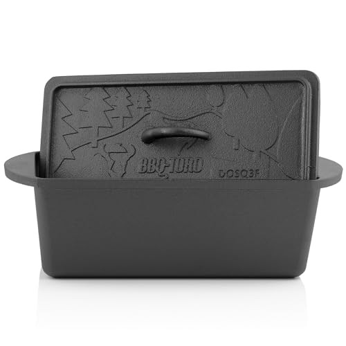BBQ-Toro Dutch Oven Pan | Gusseisen Kochtopf Gusstopf | 3,0 Liter | preseasoned - bereits eingebrannt | Bräter mit Deckel | DOSQ3F