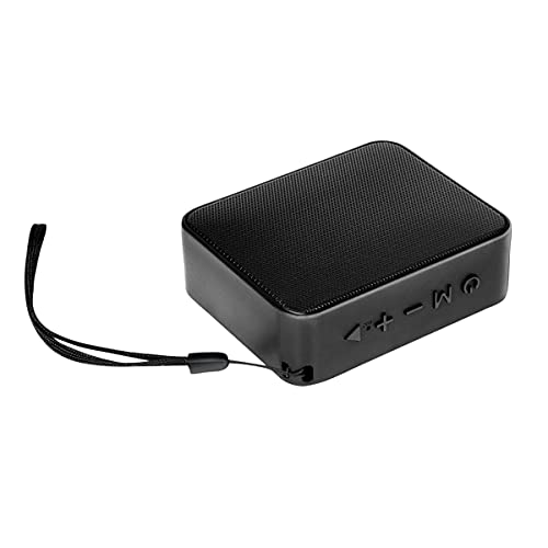 LogiLink SP0057 - Kompakter Bluetooth 5.0 Lautsprecher für Musikwiedergabe (microSD, USB-A, AUX) und integriertem FM Radio, unterstützt Freisprechfunktion, Schwarz