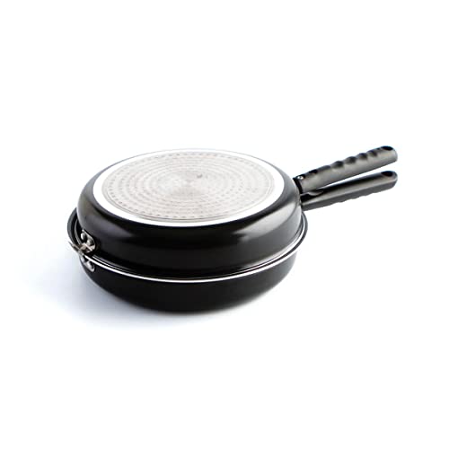 Quid Sartén Doble Tortilla 26 cm Drehbare Bratpfanne, Aluminium, Schwarz
