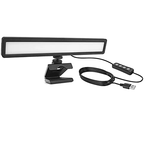 USB LED Streaming Licht 9W LUXCEO,66 Lampenperlen Videolicht,mit Desktop-Stativ&Clip(2500-9000K,CRI 95+) Beleuchtung für Fotostudios,Tiktok,Live-Streaming,YouTube,Videokonferenz