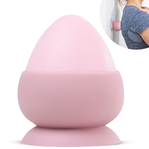 YANGTSUNG Triggerpunkt Drücker, triggerpunkt Massagegerät Faszienball Massage Ball Fascia Fitness Ball mit Saugnapf für Muskelschmerzen und Verspannungen der Rücken, Nacken, Arme, Schulter, Rosa