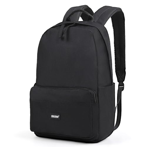 TAN.TOMI Schulrucksack Teenager Rucksack Schule Laptopfach Schultasche Business Reiserucksack mit Großer Kapazität, Leichte Umhängetasche für den Arbeitsalltag, Schwarz