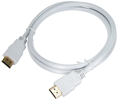 PremiumCord 4K High Speed ​​HDMI + Ethernet Kabel 1 m, Kompatibel mit Video 4K 2160p, FULL HD 1080p, Deep Color, 3D, ARC, HDR, 3x geschirmt, 10,2Gbps, vergoldete Anschlüsse, weiß
