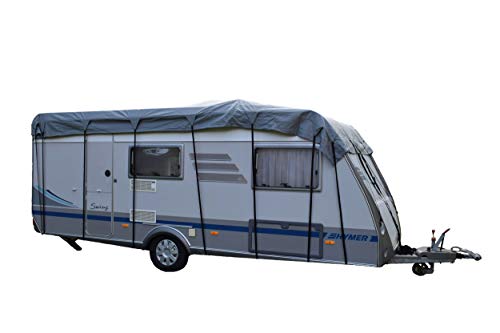 GreenYard® Universal Wohnwagen-Schutzdach I 650 x 300 cm | Camping Schutzdach | Schutz vor UV Strahlung und Nässe | wasserabweisend und atmungsaktiv | 4- lagiges Vlies | inkl. Aufbewahrungstasche