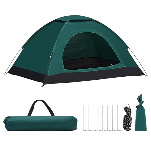 OFCASA Campingzelt Leichtes Zelt für 1-3 Personen X Ultraleichte Camping Zelt Familie Kuppelzelte Winddicht mit Tragetasche, 200x140x102cm Wurfzelt für Camping, Trekking, Garten, Wanderausflug