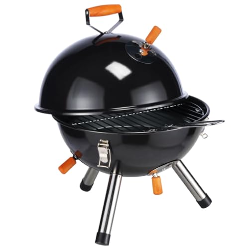 Haushalt International KUGELGRILL Mini IN SCHWARZ PICKNICKGRILL TISCHGRILL CAMPINGGRILL Picknick - Grill