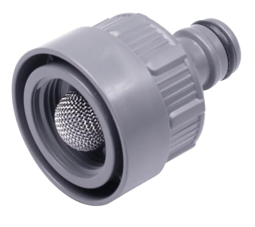 Gardena Hahnstück mit Wasserstop Wassersteckdose: Anschluss für Gardena Wasserstecker (Art.-Nr. 8254) oder Gardena Wassersteckdose (Art.-Nr. 8250, 8266), Teil des Pipelinesystems (05327-20), Grau