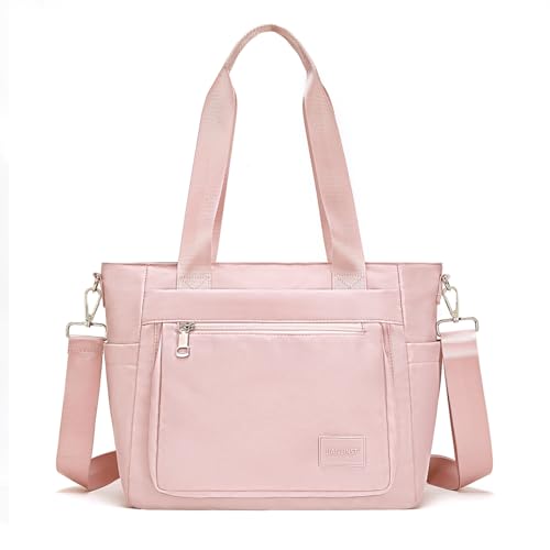 JIANLINST Damen Handtasche Frauen Schultertasche Casual Multifunktionale Umhängetaschen Hobo Taschen für Arbeit Einkaufen Reisen Rosa