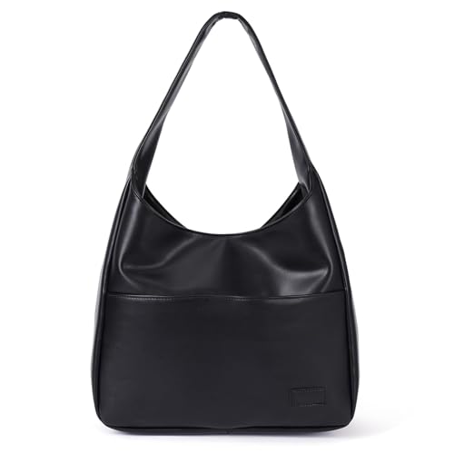 GSenhui Hobo Bag Tote Bag Damen Uni Tasche Umhängetasche Gross Tragetasche Große Kapazität Damen-Schultertaschen Handtasche Schule Vintage Beuteltasche Ledertasche Schwarz