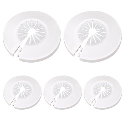 Molain Heizungsrohr Rosette Rohrabdeckung, 5pcs Klapprosette Rohrmanschette für Heizungsrohre Warm und Kaltwasserrohre Gasrohre Obere und Untere Wasserrohre Leitungsrohre(14-29 mm Universal)