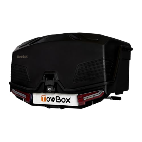 rameder. TowBox V5 Gepäckbox für Anhängerkupplung | 58kg Zuladung | 330 Liter | schwarz | Transportbox | Gepäckträger