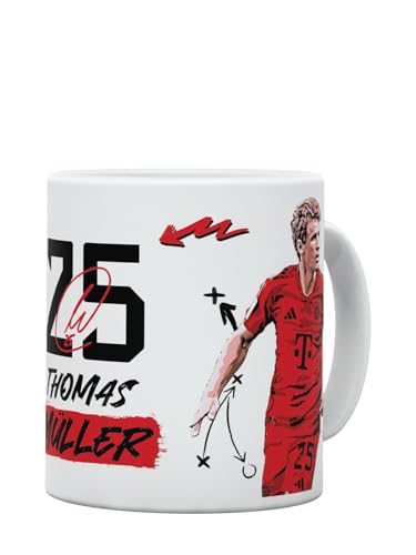 FC Bayern München | Tasse | Thomas Müller| Weiß | 0,3 l