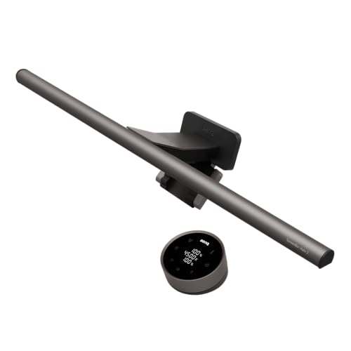 BenQ ScreenBar Halo 2 – LED Monitorlampe mit kabellosem Controller, blendfreiem Licht, einstellbarer Helligkeit & Farbtemperatur, augenschonend, USB-betrieben