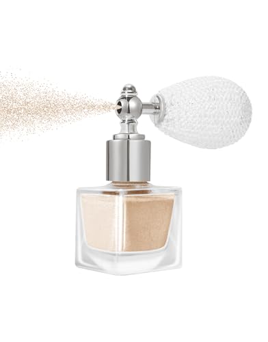 NebulaGlam Glitter Spray, Glitzer Spray für Face und Body, Glitzer Haarspray Make-up Sparkle Puder Kosmetik Shimmer Highlighter, Powder Glitterspray Haare Körper für Weihnachten Rave Party（Champagne）