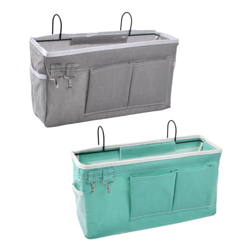 Mapille 2 Stück Betttasche Bett Organizer,Hochbett Bettasche Hängetasche Organizer,Hochbett Aufbewahrungstasche,Betttasche zum einhängen,Hängetasche Hochbett,für Kopfteile,Etagenbetten,Schlafsäle