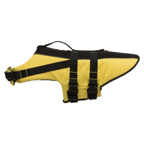 TRIXIE Hunde-Schwimmweste XS: 28 cm (bis 12 kg) neon-gelb – schnell trocknende Rettungsweste Hund mit Rettungsgriff für mehr Sicherheit bei Wasseraktivitäten wie Bootsausflüge & SUB - 30125