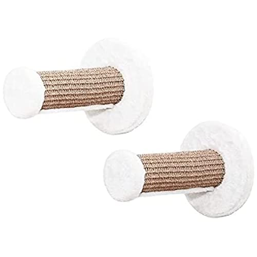 Pfotenolymp® Katzen kletterwand -Wandmontage - 22 x 6 cm - 2 Kletterstufen für Kletterlandschaft - Kletterbaum - Kletterwand für Katzen mit Sisal