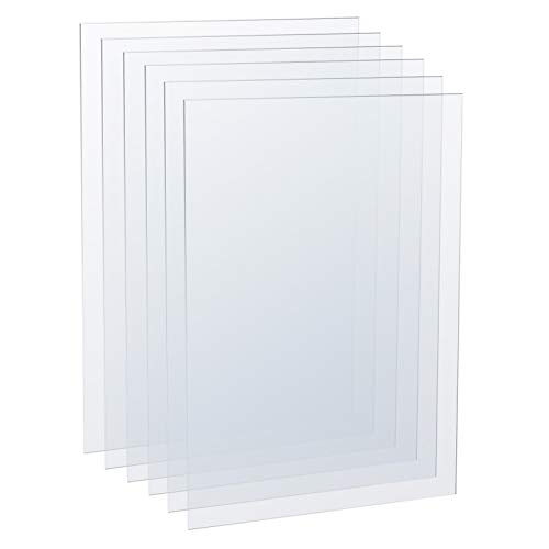 Juliyeh Acrylplatten, Kunststoff-Plexiglasplatten, transparente Plexiglasplatten, Bretter für Bilderrahmen, Glasersatz, Ausstellungsprojekte, Malen, Basteln, 5 x 7 Zoll, 6 Stück