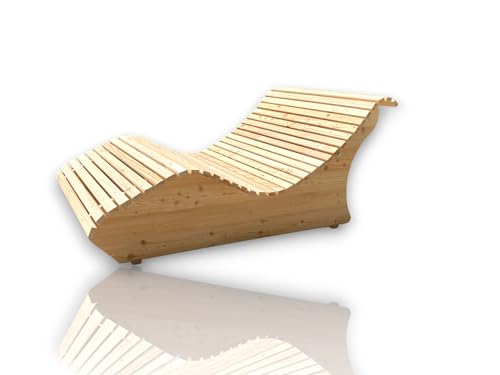 Holzliege Himmelsliege Doppelliege Schwungliege aus Lärchenholz Made in Bavaria (140cm)